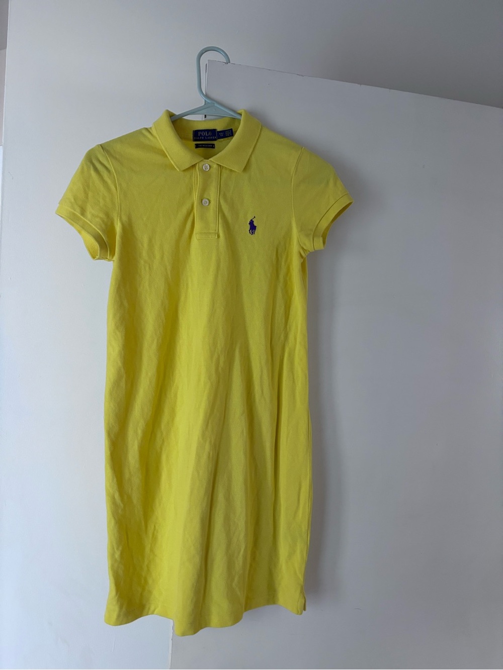 Polo by Ralph Lauren Bright Yellow Polo Mini Dress with Purple logo
